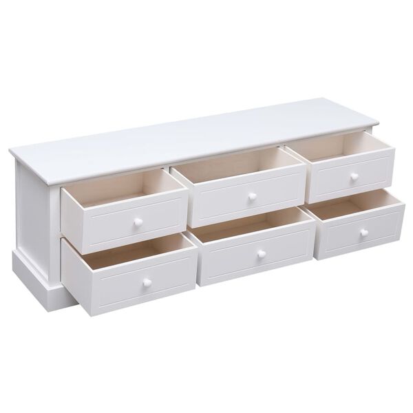 vidaXL Panchina da Ingresso Bianca 115x30x40 cm in Legno