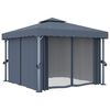 vidaXL Gazebo con Tende 3x3 cm Antracite Alluminio