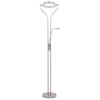 vidaXL Lampada a Stelo 18 W Argento 180 cm Dimmerabile