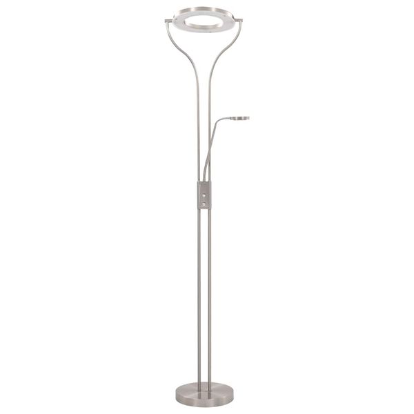 vidaXL Lampada a Stelo 18 W Argento 180 cm Dimmerabile