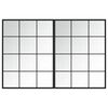 vidaXL Specchi a Parete 2 pz Neri 80x60 cm in Metallo
