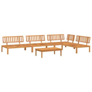 vidaXL Set Divano Pallet da Giardino 5 pz in Legno Massello di Acacia