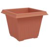 vidaXL Vaso quadrato per fiori 6 pcs Rosso Mattone 28,5 x 28,5 x 22 cm