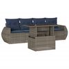 vidaXL Set Divani da Giardino 5 pz con Cuscini Grigio in Polyrattan