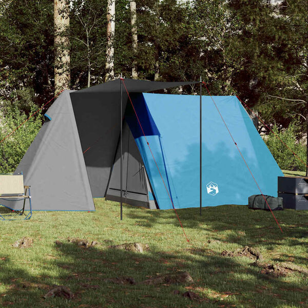 vidaXL Tenda da Campeggio per 3 Persone Blu Impermeabile