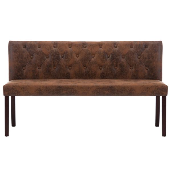 vidaXL Panca 148,5 cm Marrone in Similpelle Scamosciata