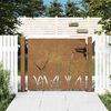vidaXL Cancello da giardino 100x75 cm in acciaio Corten con design erba