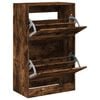 vidaXL Scarpiera Rovere Fumo 60x34x96,5 cm in Legno Multistrato