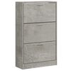vidaXL Scarpiera Grigio Cemento 63x24x103 cm in Legno Multistrato