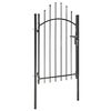 vidaXL Cancello da Giardino Woerden in Acciaio 1x1,5 m Nero