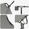 vidaXL Lettino prendisole pieghevole Grigio 56 x 190 x 81cm Tessuto