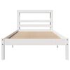vidaXL Letto senza Materasso Bianco 75x190 in Legno Massello di Pino