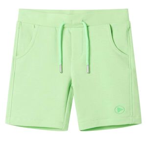 vidaXL Pantaloncini da Bambino Verde Fluo 128