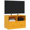 vidaXL Mobili TV 2 pz Giallo Senape 67x39x44 cm in Acciaio