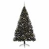 vidaXL Albero di Natale artificiale con luci integrate Nero 240 cm PVC