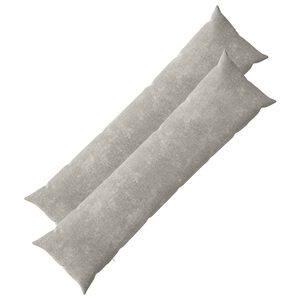 vidaXL Federa 2 pz HEERLEN Grigio Chiaro 40 x 145 cm Tessuto Chenille
