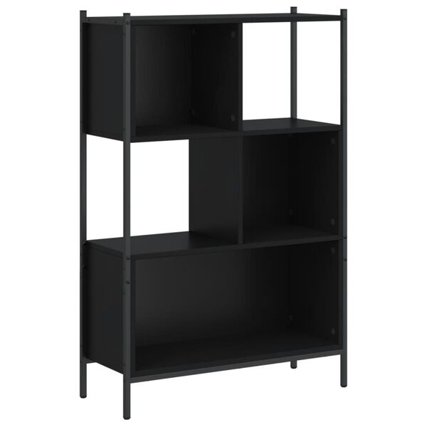 vidaXL Libreria Nera 72x28x109 cm in Legno Multistrato