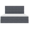 vidaXL Letto con contenitore e materasso Grigio scuro 160 x 200 cm