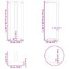 vidaXL Gambe per Tavolo Consolle a Forma di T 2 pz Nere 38x25x(72-73) cm Acciaio