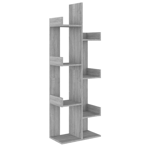 vidaXL Libreria 48x25x140 cm Grigio Sonoma Legno Multistrato