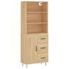 vidaXL Credenza Rovere Sonoma 69,5x34x180 cm in Legno Multistrato