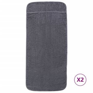 vidaXL Asciugamani da Spiaggia 2pz Antracite 75x200 cm Tessuto 400 GSM