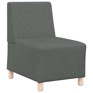 vidaXL Divano componibile senza braccioli grigio scuro 55 cm in tessuto