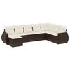 vidaXL Set Divani da Giardino 8 pz con Cuscini Marrone in Polyrattan