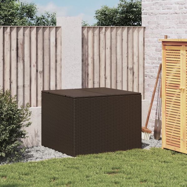 vidaXL Contenitore da Giardino Marrone 291L in Polyrattan