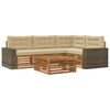 vidaXL Set di divani da esterno 5 pcs Naturale e Beige 79 x 79 x 37 cm