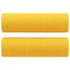 vidaXL Set di Divani 3 pz con Cuscini Decorativi Giallo Chiaro Tessuto