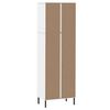 vidaXL Libreria con 2 Cassetti Bianco 60x35x180 cm Legno Massello OSLO