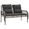 vidaXL Set Divani da Giardino 4 pz con Cuscini in Polyrattan Grigio