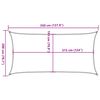 vidaXL Vela Parasole 160 g/m² Rettangolare Verde Chiaro 2x3,5 m HDPE