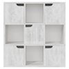 vidaXL Libreria Cemento 88,5x27,5x88 cm in Legno Multistrato