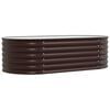 vidaXL Letto Rialzato Marrone 160 x 80 x 44 cm Acciaio