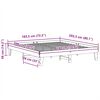 vidaXL Letto senza Materasso 180x200 cm in Legno Massello di Pino