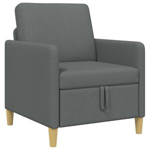 vidaXL Divano con Storage Grigio Scuro 72 x 78 x 87 cm Poliestere