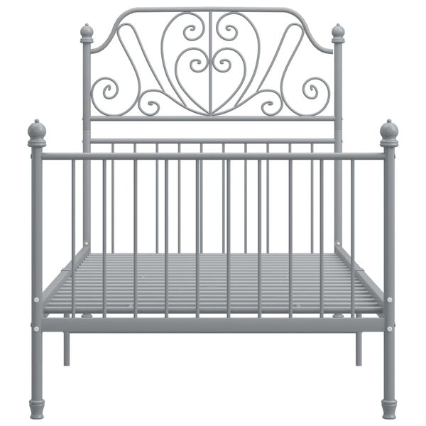 vidaXL Giroletto Grigio in Metallo 90x200 cm