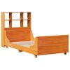 vidaXL Letto Libreria senza Materasso Marrone Cera 75x190 cm Legno