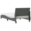 vidaXL Letto con Materasso Hanko Grigio Scuro 100x200 cm in Tessuto