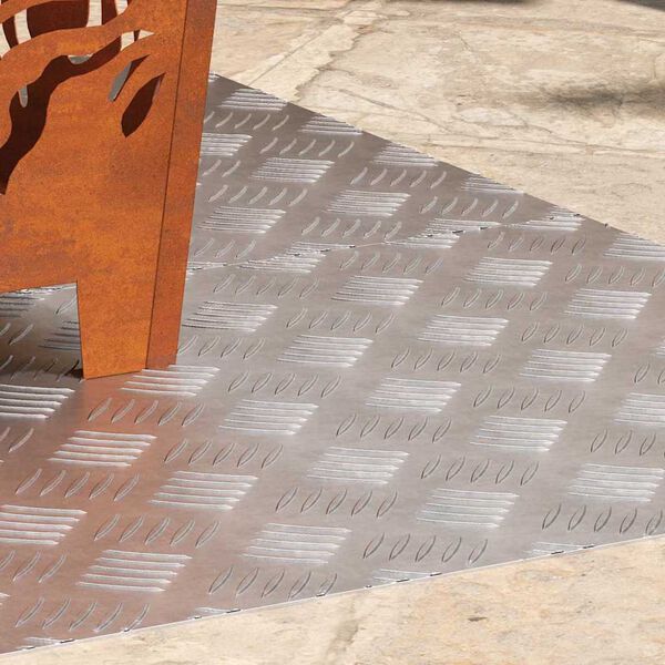 vidaXL Gradini per Scale 2 pcs Argento 100 x 50 cm Alluminio