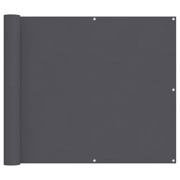 vidaXL Paravento da Balcone Antracite 90x800 cm 100% Poliestere Oxford