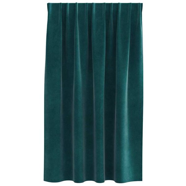 vidaXL Tende con tende 2 pcs Verde scuro 140 x 140 cm Velluto