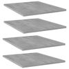 vidaXL Ripiani per Libreria 4pz Grigio Cemento 40x50x1,5cm Multistrato