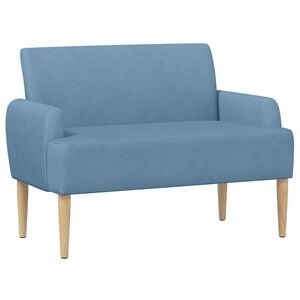 vidaXL Loveseat con bottoni imbottiti Blu 116 x 67 x 81 cm