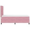 vidaXL Letto a Sorgente LED con materasso Rosa 100 x 200 cm Velluto
