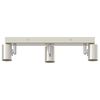 vidaXL Faretto da soffitto Nickel spazzolato 38 x 6.5 x 11.5 cm