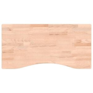 vidaXL Piano per Scrivania 80x(36-40)x2,5 cm Legno Massello di Faggio