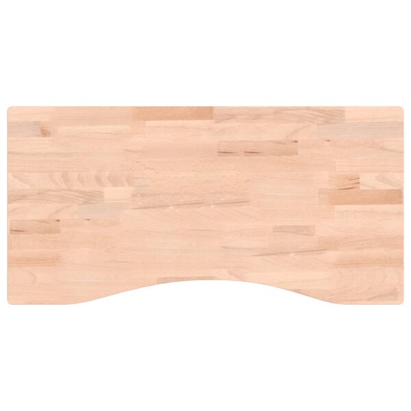 vidaXL Piano per Scrivania 80x(36-40)x2,5 cm Legno Massello di Faggio